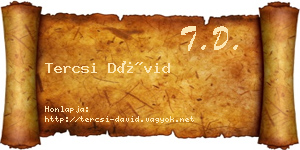 Tercsi Dávid névjegykártya