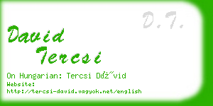 david tercsi business card